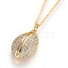 Brass Micro Pave Cubic Zirconia Pendant Necklaces and Dangle Earrings Jewelry Sets SJEW-JS01011-3