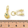 Brass Micro Pave Cubic Zirconia Peg Bails Pendants KK-K277-11G-3