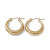 201 Stainless Steel Hoop Earrings with 304 Stainless Steel Pins for Women EJEW-B016-11G-1