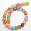 Synthetic Crackle Quartz Round Beads Strands G-L155-10mm-01-3