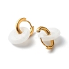 Handmade Natural White Jade Dangle Hoop Earrings EJEW-JE04578-05-4