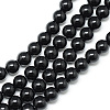Synthetic Black Stone Bead Strands X-G-R345-10mm-35-1-1