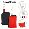 HOBBIESAY 4Pcs 2 Colors PU Leather Waist Bag with Zipper KBAG-HY0001-01-3