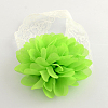 Cute Elastic Baby Lace Headbands Hair Accessories with Cloth Flower X-OHAR-Q002-09F-1