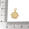 Brass Micro Pave Clear Cubic Zirconia Pendants KK-E111-31B-G-3