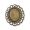 Tibetan Style Iron Cabochon Connector Settings FIND-B020-22AB-3