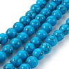 Synthetic Turquoise Beads Strands G-E511-02-8mm-1