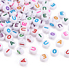 500Pcs 5 Style Initial Acrylic Beads OACR-TA0001-27-3