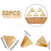 ARRICRAFT 50Pcs Brass Ribbon Crimp Ends KK-AR0002-38-2