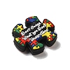 Autism Theme Silicone Focal  Beads SIL-G011-10F-2