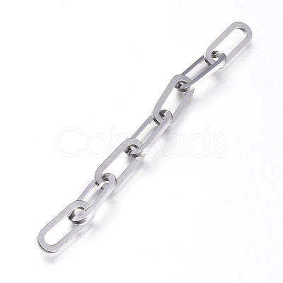 Non-Tarnish 304 Stainless Steel Paperclip Chains CHS-L020-005P-1