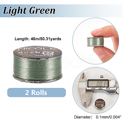 Nylon Beading Thread NWIR-WH0005-10U-1