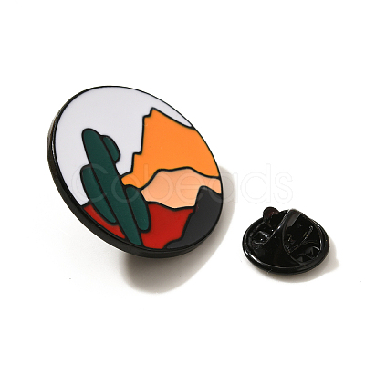 Mountain Scenery Series Enamel Pins JEWB-Z030-04G-1