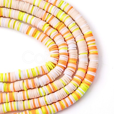 Handmade Polymer Clay Beads Strands CLAY-R089-6mm-T02B-52-1