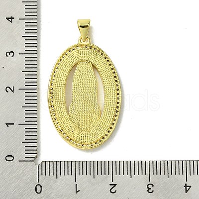 Real 18K Gold Plated Brass Micro Pave Cubic Zirconia Pendants KK-H472-14G-12-1