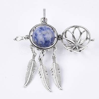 Alloy Cage Big Pendants G-S246-19-1