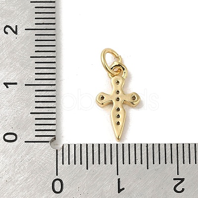 Brass Micro Pave Cubic Zirconia Charms KK-M283-20A-01-1