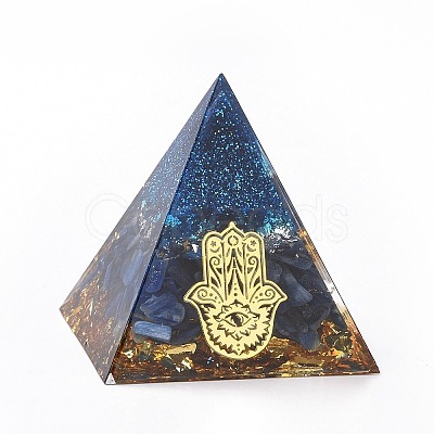 Resin Orgonite Pyramid Home Display Decorations G-PW0004-56A-16-1