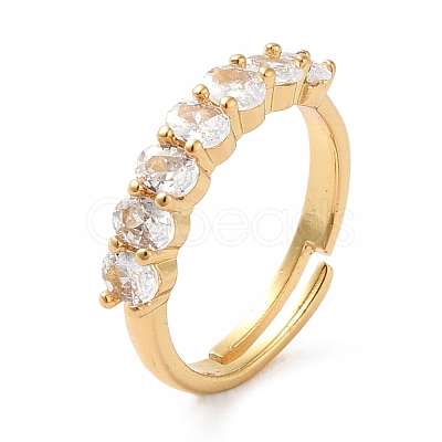 Cubic Zirconia Adjustable Ring RJEW-E264-03G-1