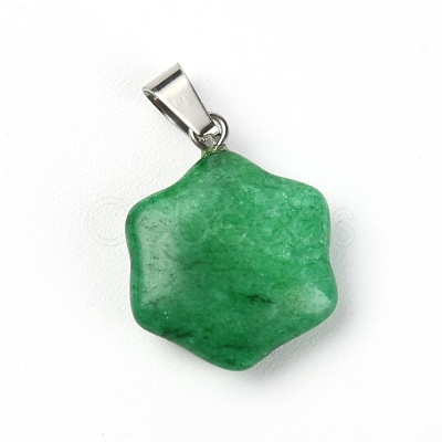 Natural Green Aventurine Pendants G-WH0012-01-1