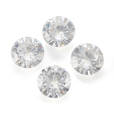 Cubic Zirconia Pointed Back Pendants ZIRC-N037-4mm-01-1