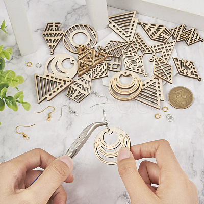 DIY Geometry Earring Making Kit DIY-TA0005-46-1