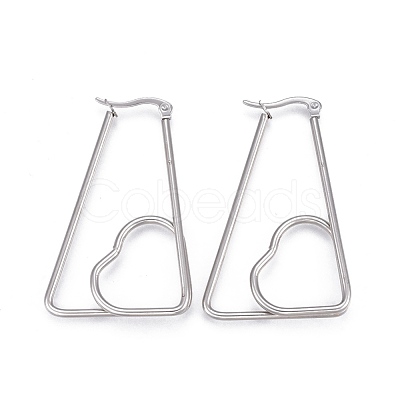 Tarnish Resistant 201 Stainless Steel Hoop Earrings EJEW-A052-21A-1