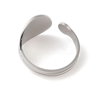 Non-Tarnish 304 Stainless Steel Cuff Rings RJEW-Q812-01P-1