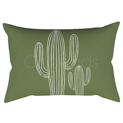 Green Series Nordic Style Geometry Abstract Polyester Throw Pillow Covers PW23042506345-1