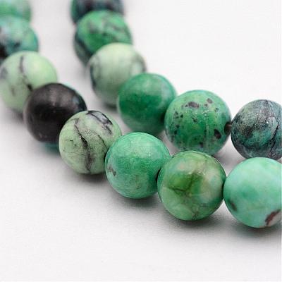 Natural Variscite Bead Strands G-P300-09-6mm-1