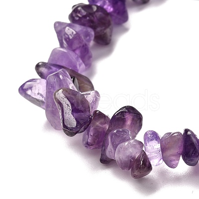 Natural Amethyst & Morganite Stretch Bracelets Set for Men Women BJEW-JB06693-1