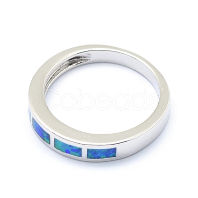 Synthetic Opal Finger Rings RJEW-O026-04P-1