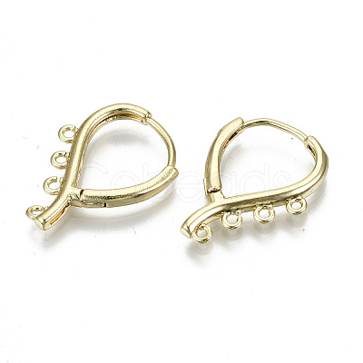 Brass Huggie Hoop Earring KK-N227-60-NF-1