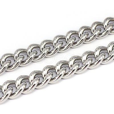 Tarnish Resistant 201 Stainless Steel Cuban Link Chains CHS-L001-51-2.2mm-1