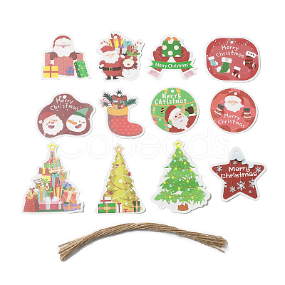 Christmas Theme Paper Big Pendant Decorations HJEW-F018-02-1