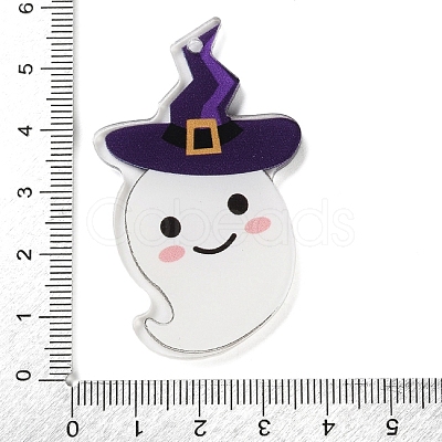 Halloween Theme Double Sided Printed Acrylic Big Pendants OACR-Z023-02J-1