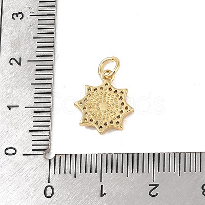 Brass Micro Pave Clear Cubic Zirconia Pendants KK-E111-31B-G-1