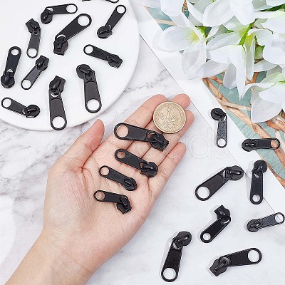 Gorgecraft 32Pcs 4 Style Zinc Alloy & Plastic Zipper Slider FIND-GF0003-95-1