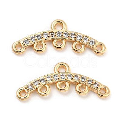 Brass Micro Cubic Zirconia Chandelier Components Links KK-Q789-46G-1