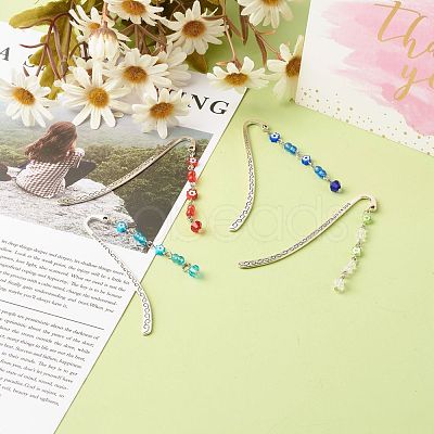 Handmade Zinc Alloy Bookmarks AJEW-JK00172-1