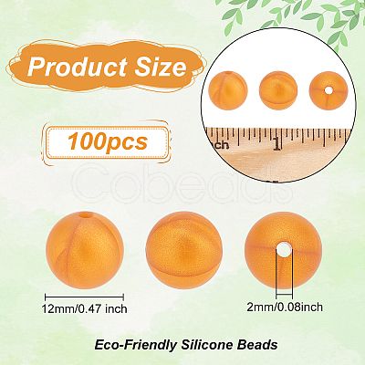 Food Grade Eco-Friendly Silicone Beads SIL-WH0010-10C-1