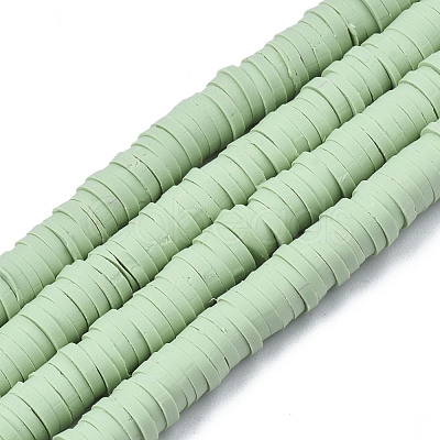 Handmade Polymer Clay Beads Strands CLAY-R089-6mm-157-1