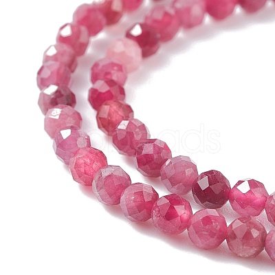 Natural Red Tourmaline Beads Strands G-A021-01B-1