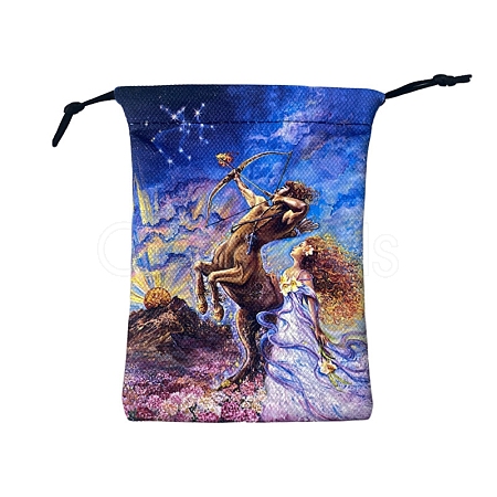 Constellation Theme Printed Velvet Packing Pouches PW-WG18307-07-1