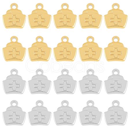 DICOSMETIC 20Pcs 2 Colors 304 Stainless Steel Charms STAS-DC0011-62-1