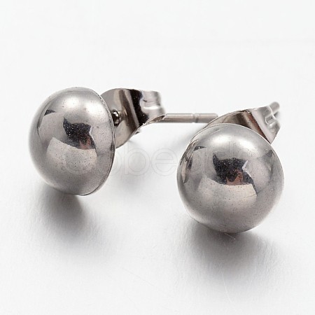 304 Stainless Steel Ear Studs EJEW-G149-02-1