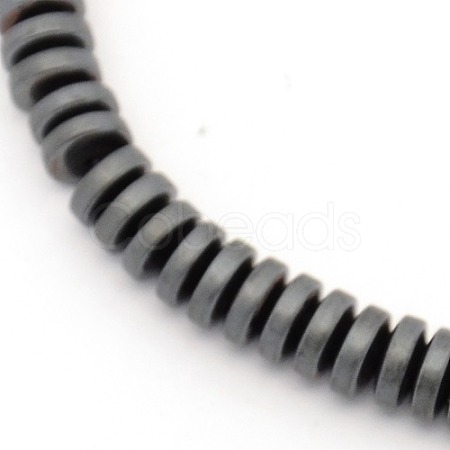 Matte Style Electroplate Non-magnetic Synthetic Hematite Beads Strands X-G-M007-76-1