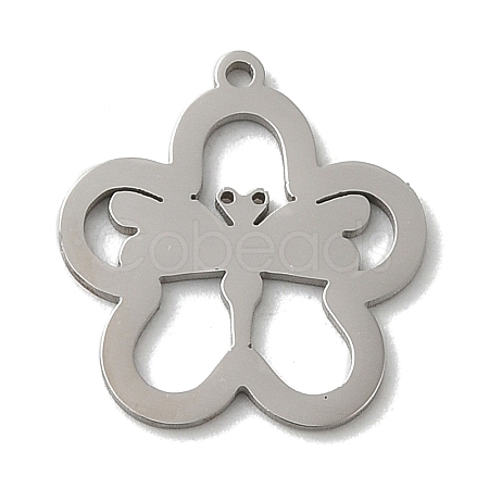 Non-Tarnish 201 Stainless Steel Pendants STAS-E206-05P-02-1