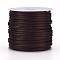 Nylon Cord, Satin Rattail Cord, for Beading Jewelry Making, Chinese Knotting, Coffee, 1mm, about 32.8 yards(30m)/roll