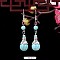 Turquoise Dangle Earrings for Women, Teardrop